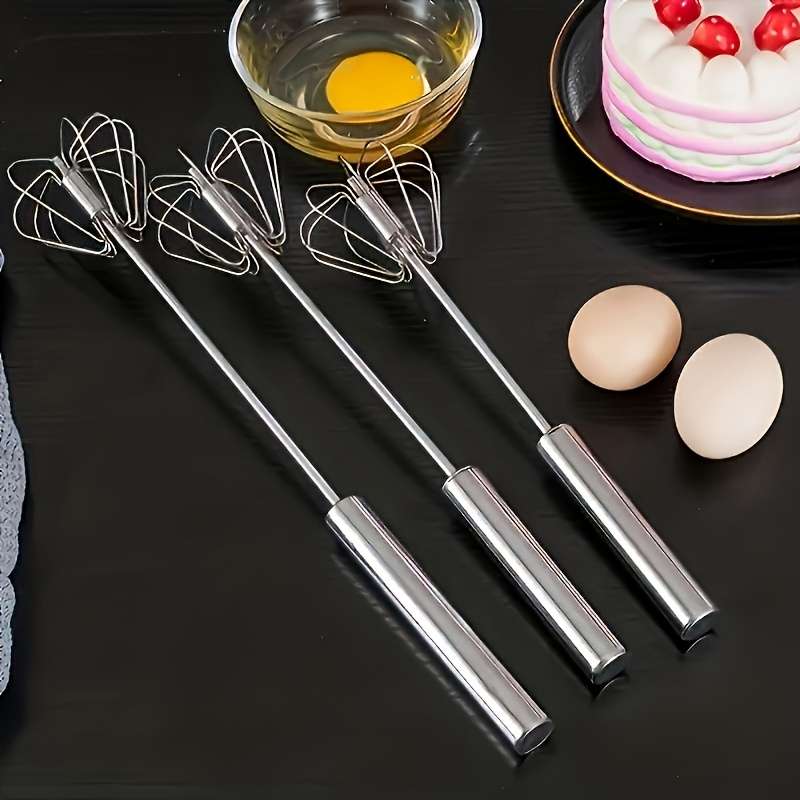 1pc 12-Inch Stainless Steel Egg Beater