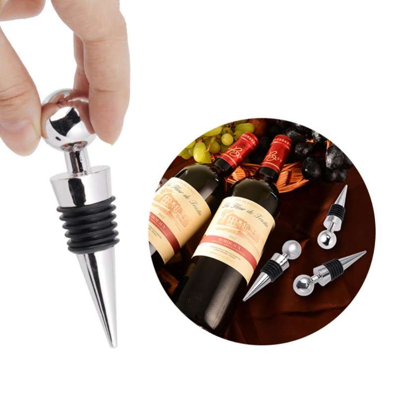 Wine Bottle Stopper Red Wine Beverage Champagne Preserver Cork Vacuum Sealed Bottle Cap Wedding Favo