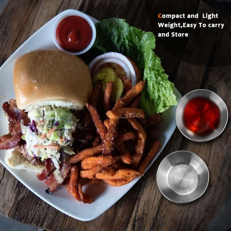1pcs Stainless Steel Seasoning Dishes
