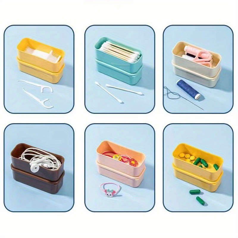 1pc Classic Style Rectangular Plastic Jewelry Box