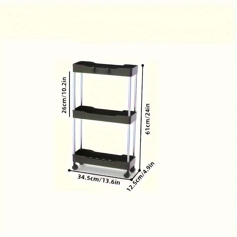Sleek White Multi-Tier Rolling Storage Cart with Adjustable Shelves