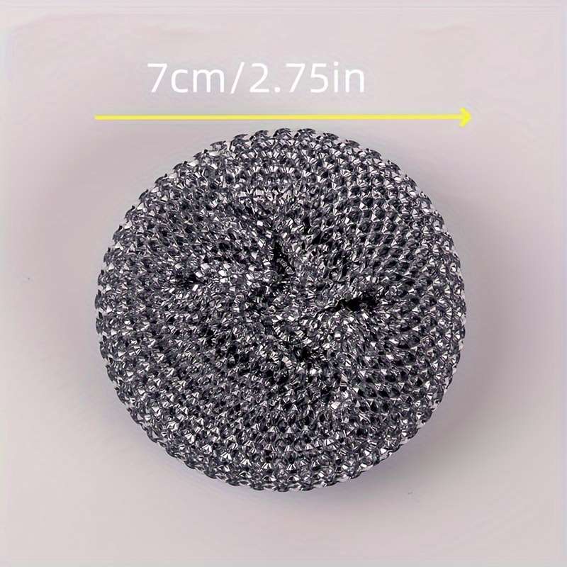 Stainless Steel Sponge Handle Scrub Brush Kitchen Cleaning Tool
