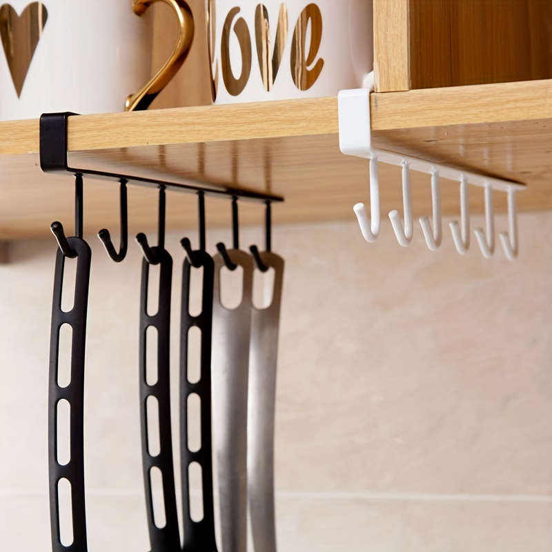 pace-Saving Kitchen Organizer with 6 Detachable Hooks