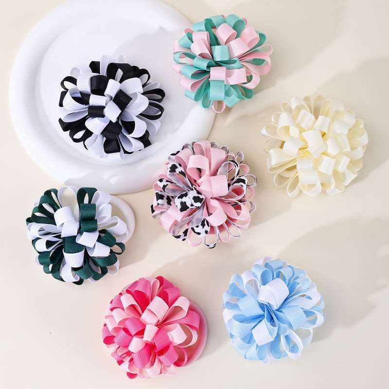 Vibrant Hydrangea Floral Hair Ties for Girls