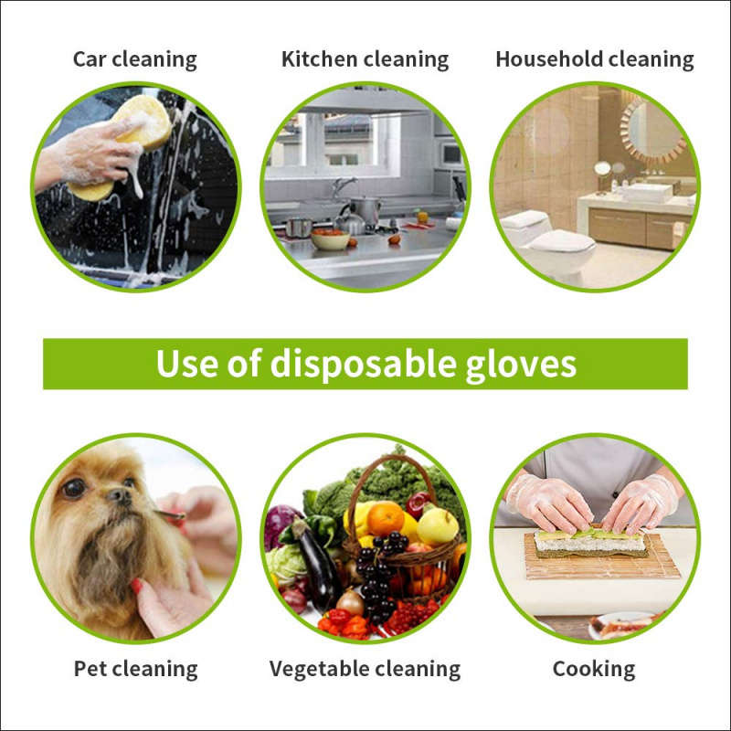 100pcstpe Disposable Gloves For Home Cleaning