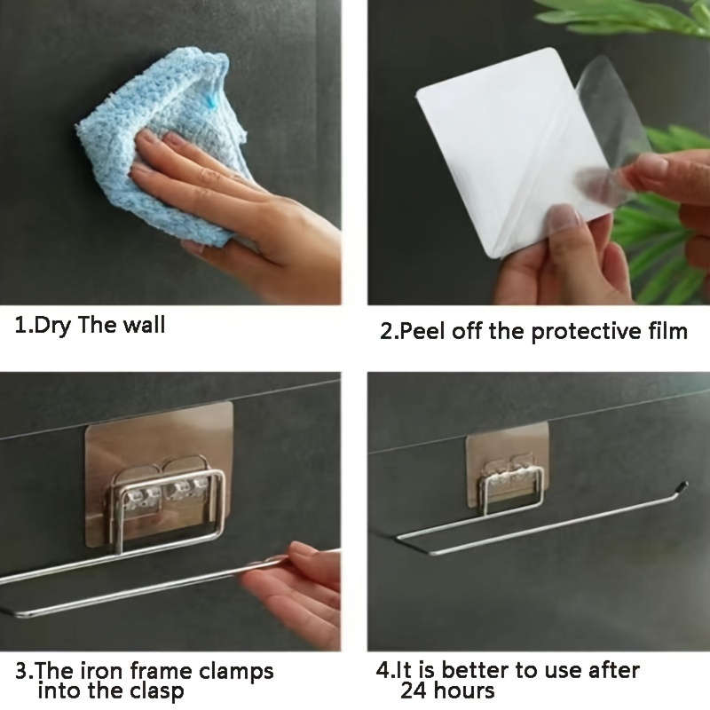 Stainless Steel Hook Rack For Bathroom And Kitchen Towels