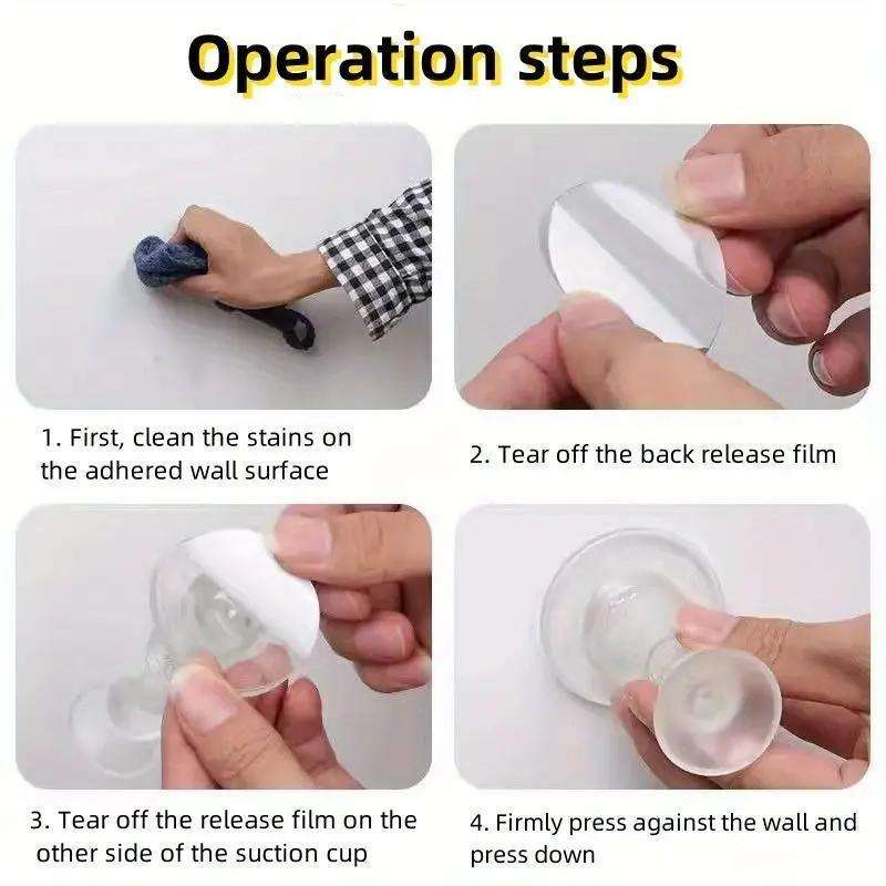 1pc Easy-Install No-Drill Silent Door Stopper