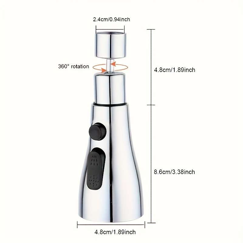 1 Set Upgraded 360 Degree Rotation Universal Kitchen Faucet Head