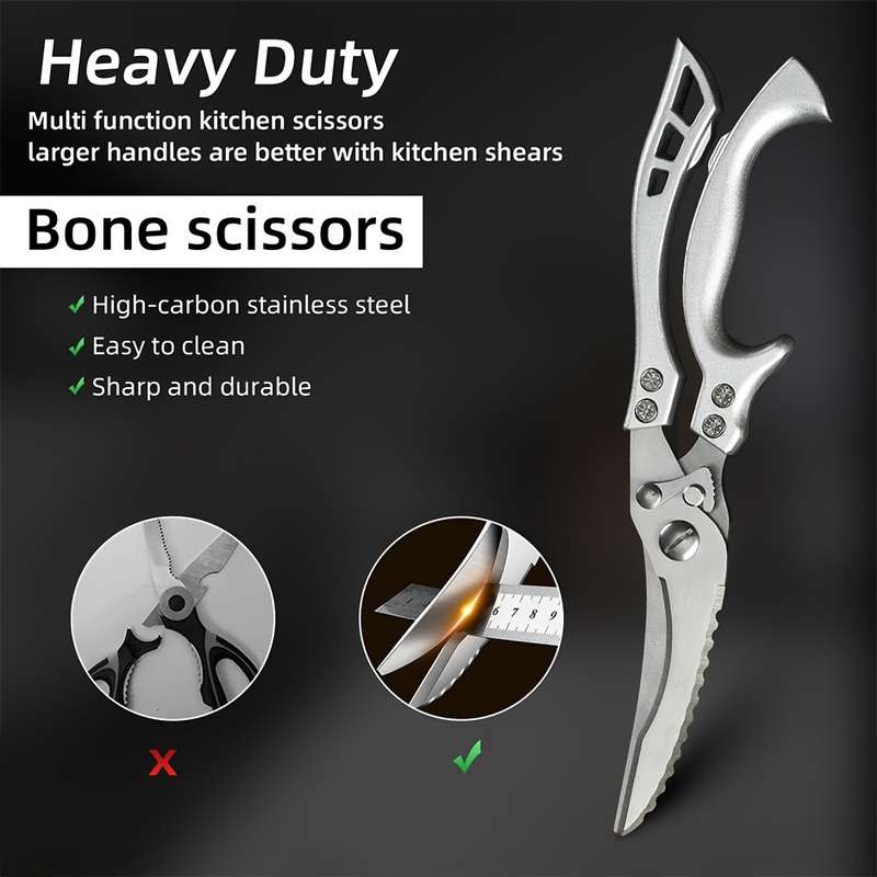 1pc Stainless Steel Kitchen Scissors