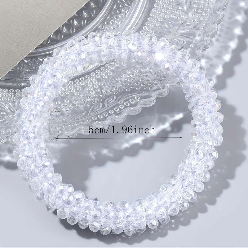 Crystal Handmade Beaded Hair Tie