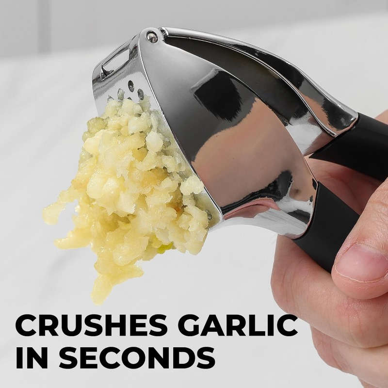 Garlic Press Crusher and Mincer with Sturdy Construction