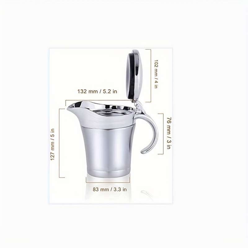 A Double-insulated Stainless Steel Gravy Boat