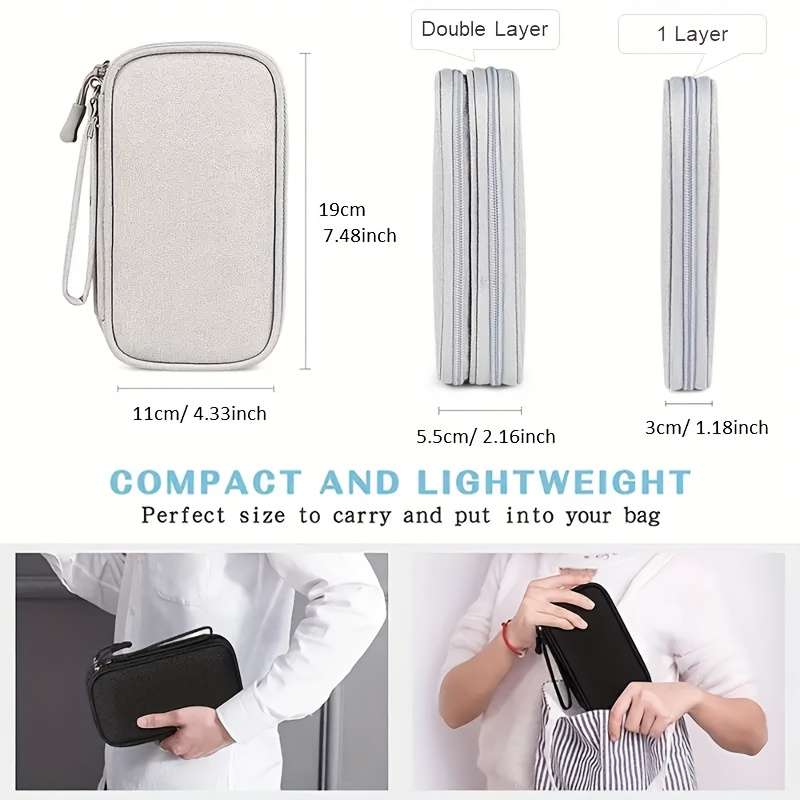 Double-Layer Travel Cable Organizer