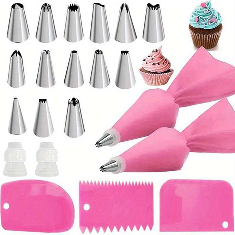 21-Piece Flower Mounting Baking Set