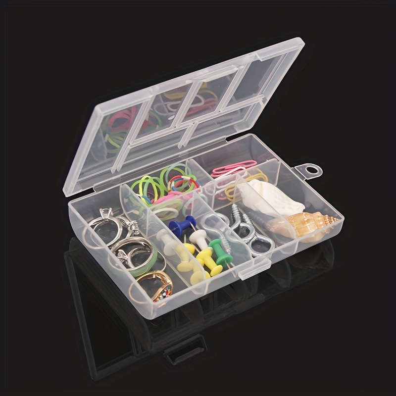 1pcs White Plastic Clear Storage Box