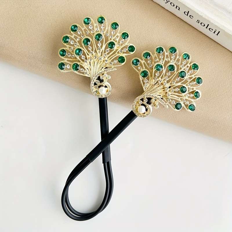 Elegant Alloy Hair Ties with Rhinestone Accents