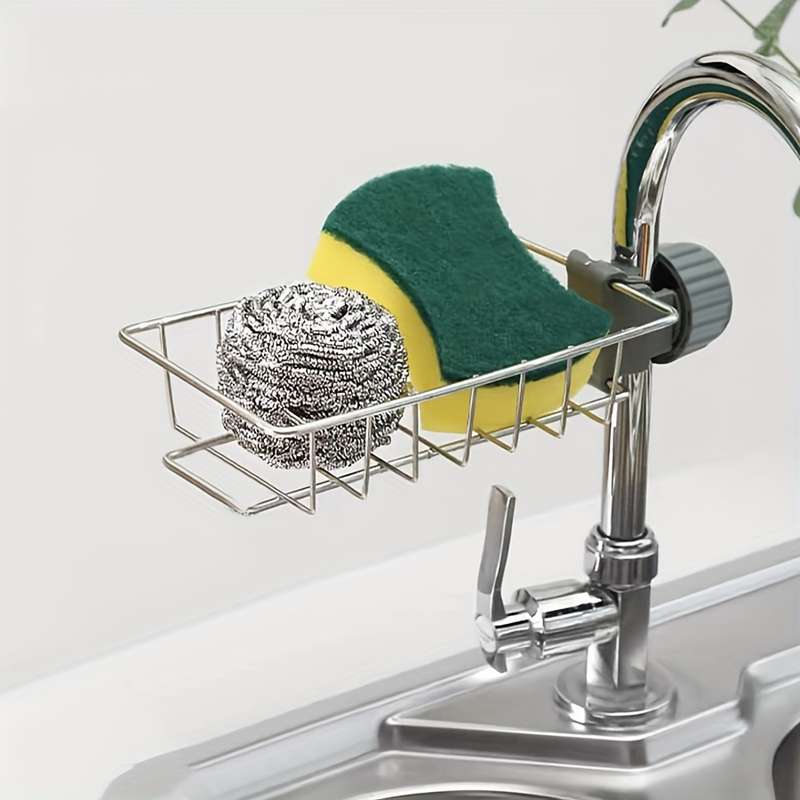 Kitchen Faucet Sponge Stainless Steel Holder