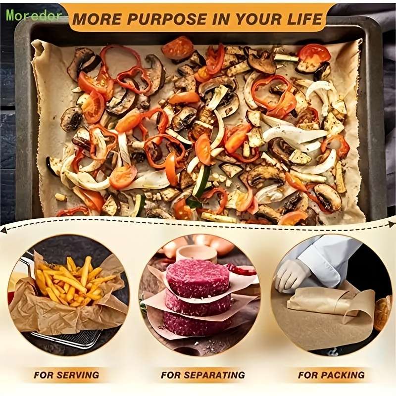 50-Pack Pre-Cut Parchment Paper Baking Sheets