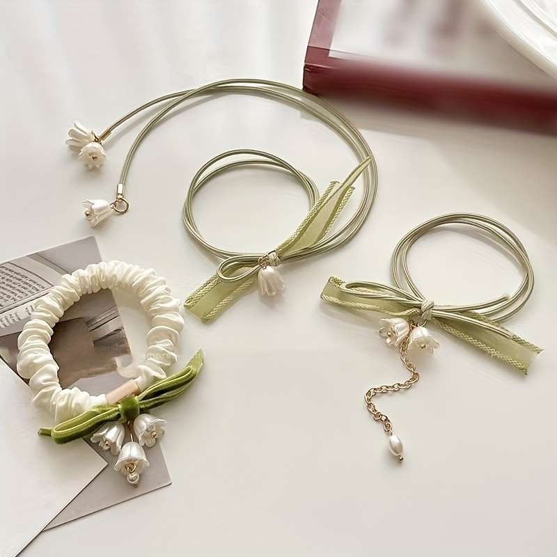 3pcs Elegant Bow Hair Rings