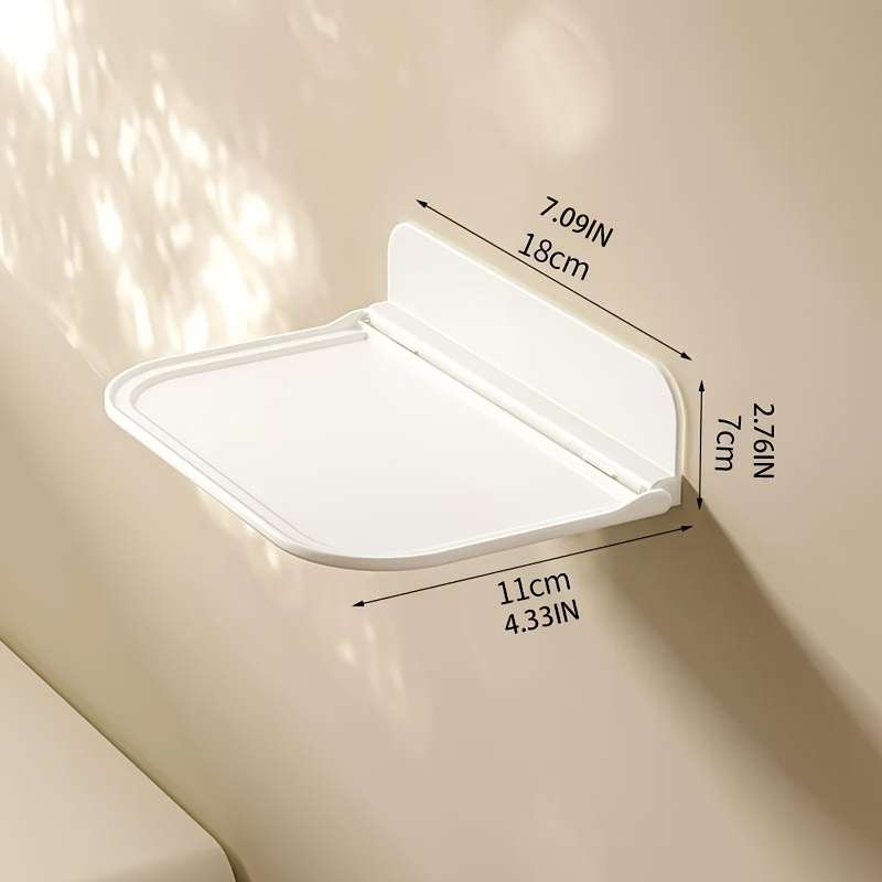 Versatile White Plastic Storage Shelf