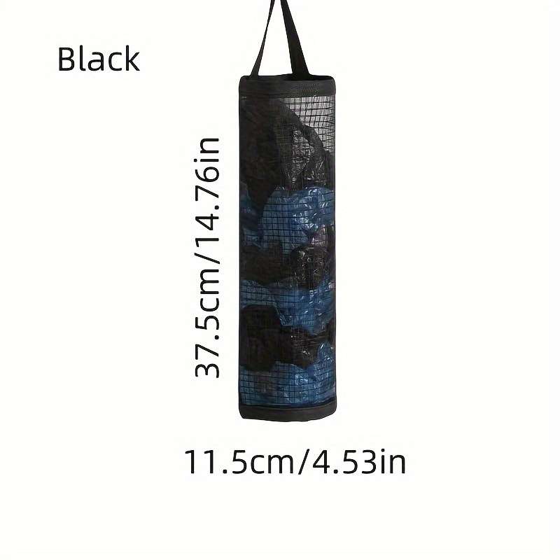 1pc Wall-Mounted Drawstring Plastic Bag Organizer