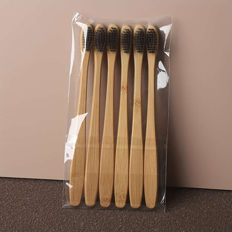 6pcs Bamboo Toothbrush