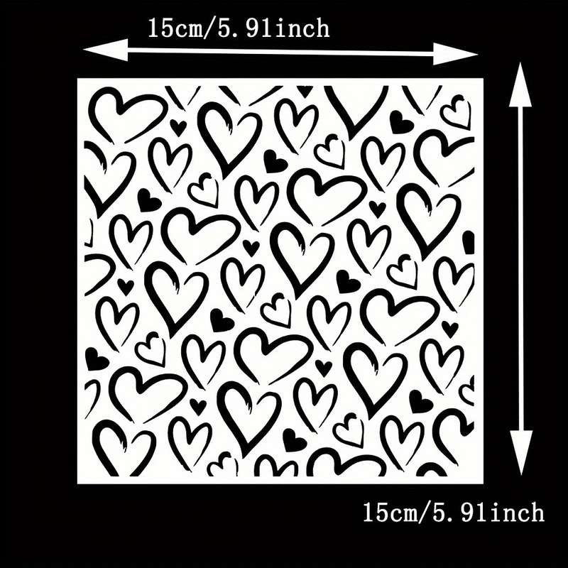 1pcHearts Pattern Cake Stencil