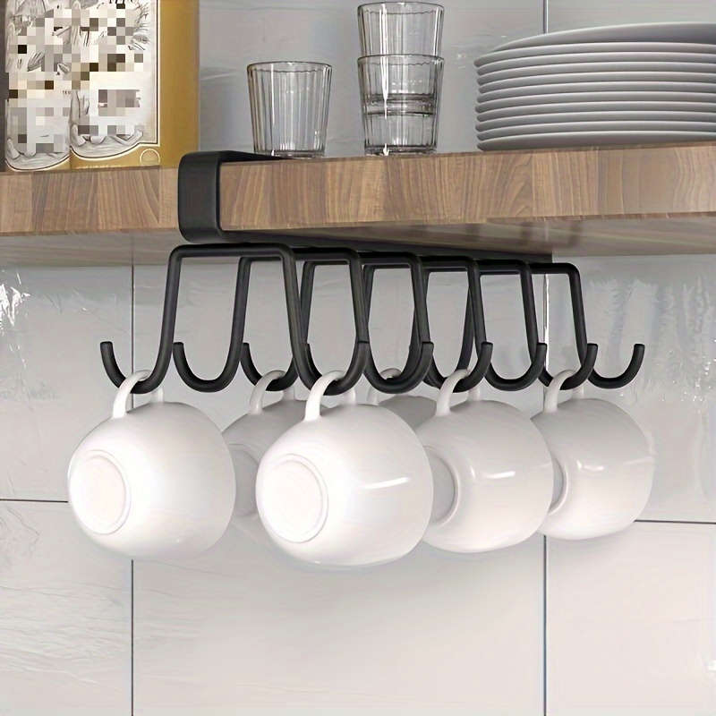 12-Hook Under Cabinet Kitchen Cup Holder