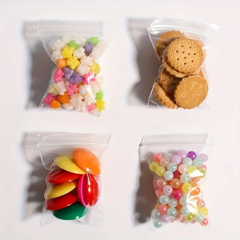 250pcs Reusable Clear Plastic Zipper Bags