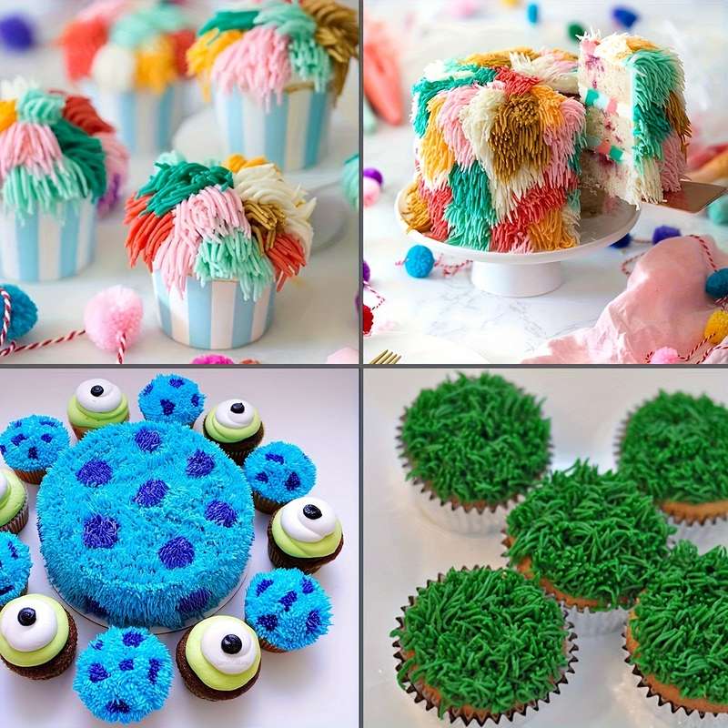 3pcs Stainless Steel Grass Icing Nozzles Set