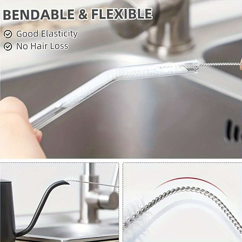 Multi-Function Cleaning Brush Set With Stainless Steel Bristles