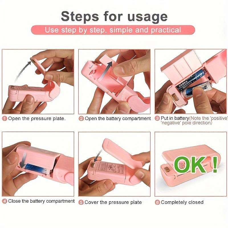 Compact Handheld Snack Bag Sealer Random Colors