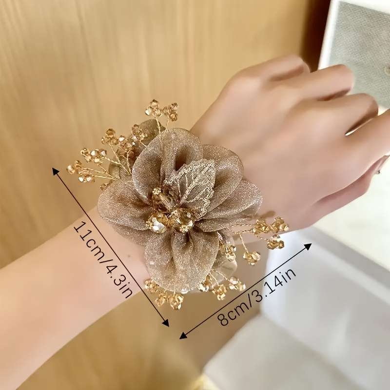 Floral Organza Scrunchie
