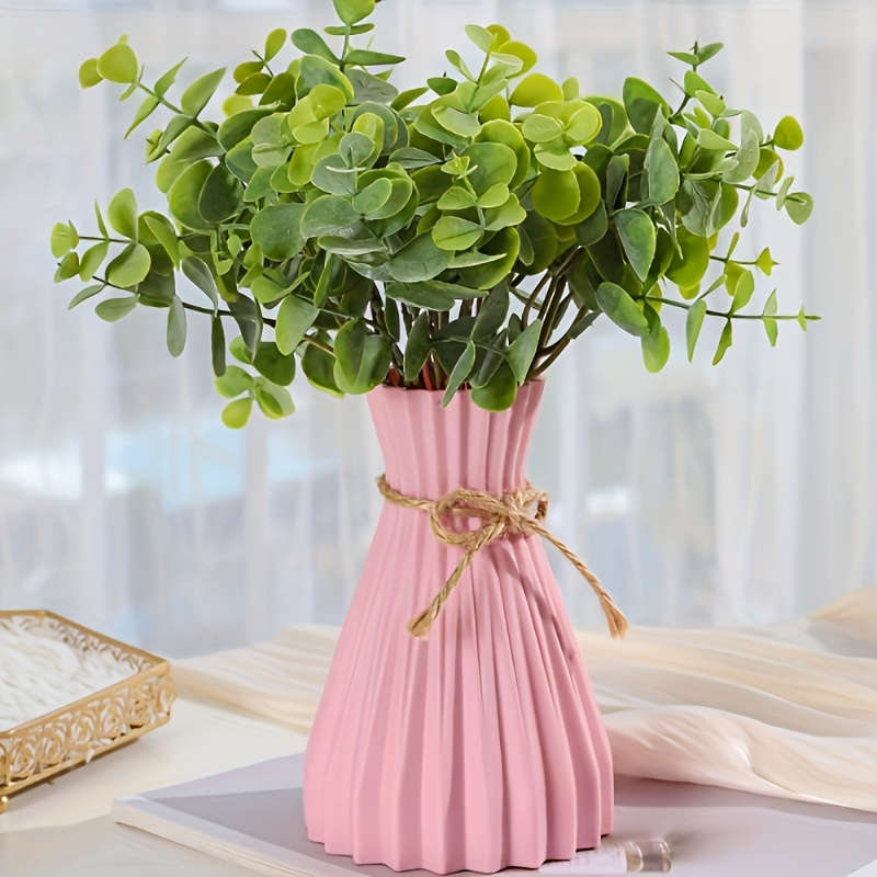 Boho-Chic Striped Plastic Vase