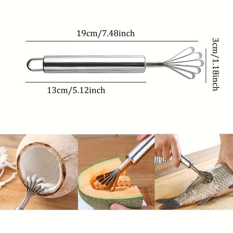 1pc Multi-Purpose Stainless Steel Kitchen Tool