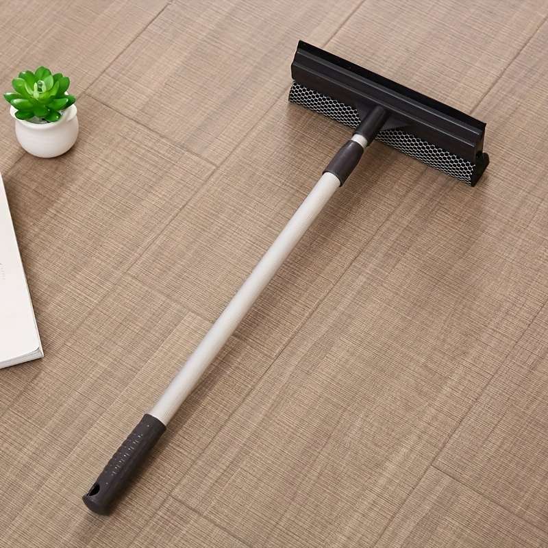 Extendable Double-Sided Window Squeegee with Aluminum Pole