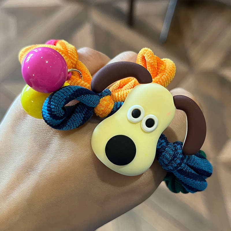 2pcs Cute Dog Animal Elastic Hair Ties
