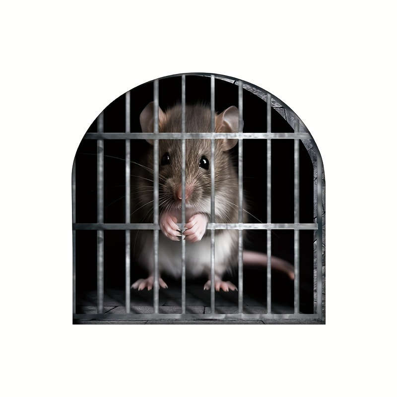 3D Realistic Rat Hole Wall Decal