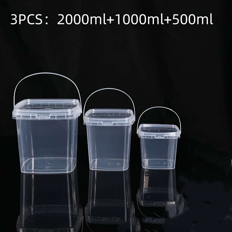 PP Material Square Food Storage Containers with Lids