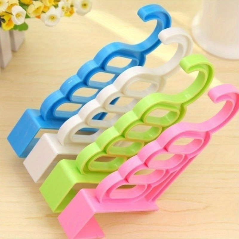 1pc Multifunctional Home Accessories Foldable Clothes Hanger Drying Rack 5 Hole Suit Bathroom Door