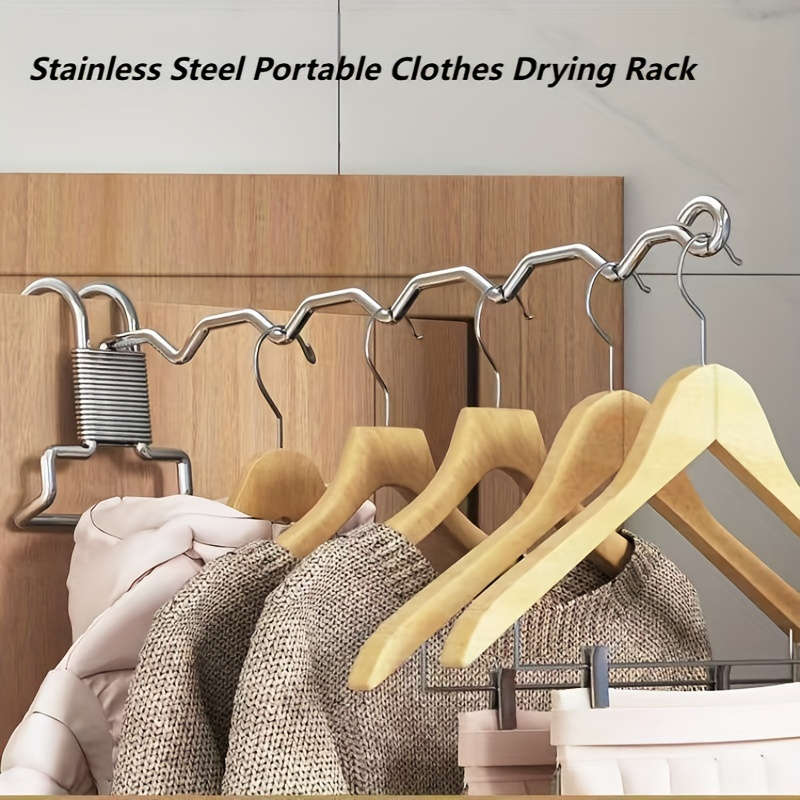 Stainless Steel Coat Hanger with Detachable Hooks
