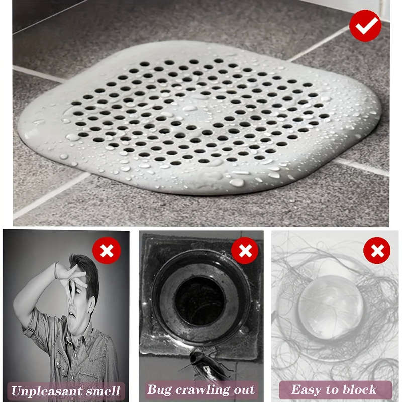 2 Silicone Drain Protector with Suction Cup
