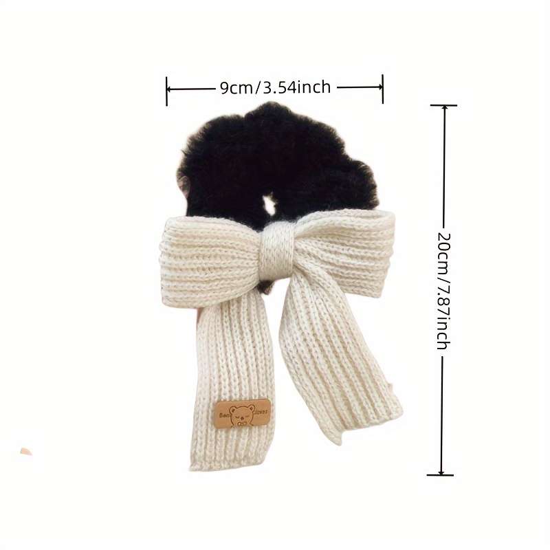 Cozy Knit Bow Hair Tie