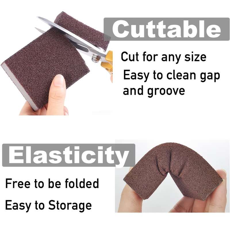 1 Pcs Reusable Carborundum Sponge With Handle