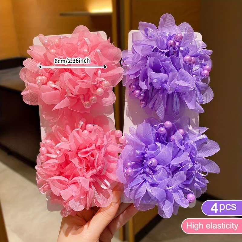 Sweet Floral Hair Ties