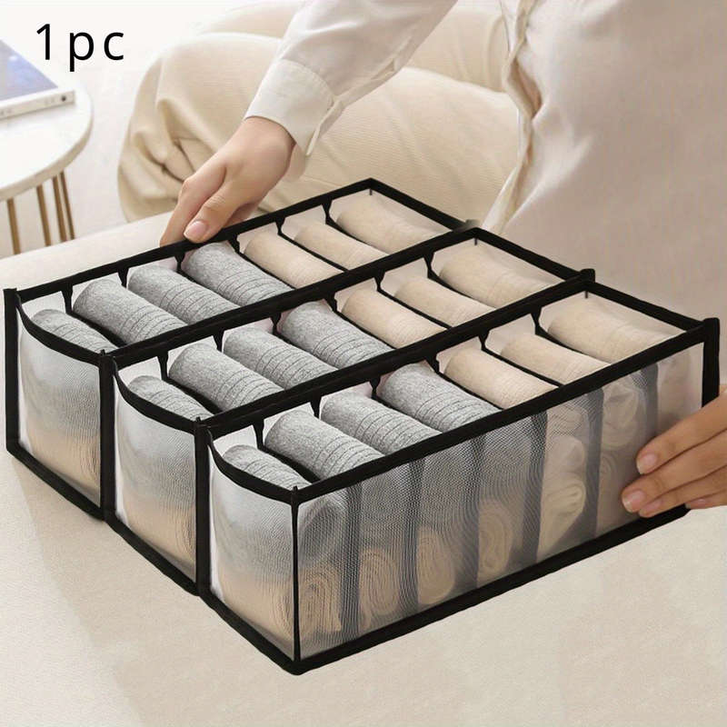 1pc 7-Grid Underwear Storage Box