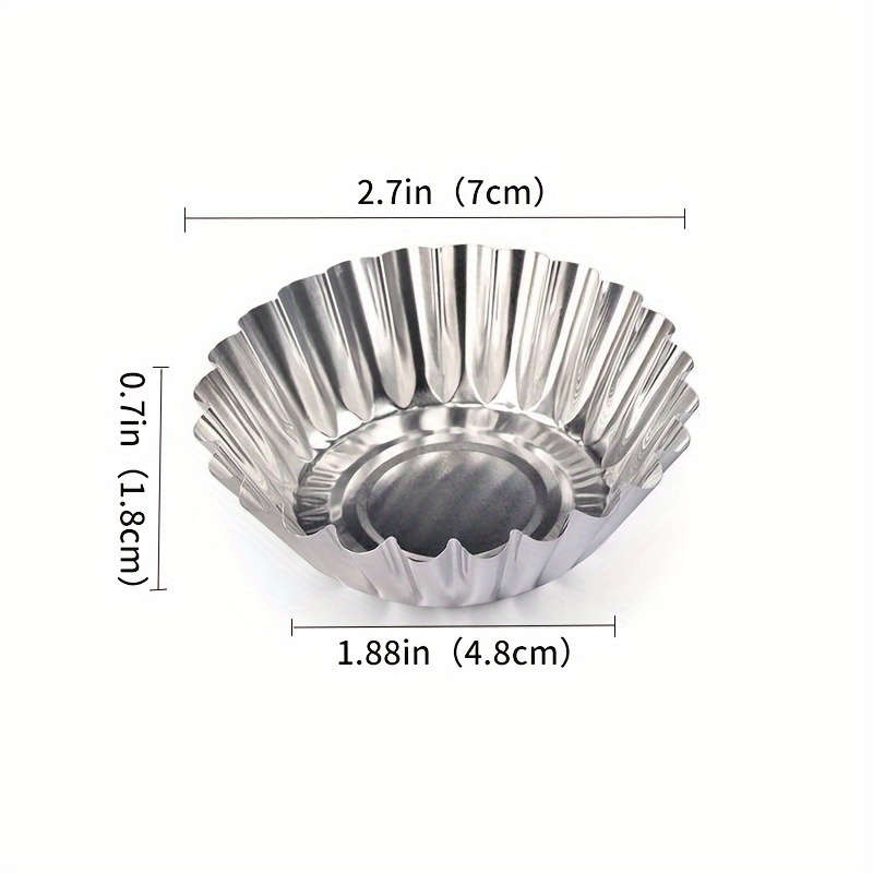 50pcs Non-Stick Aluminum Tart Molds