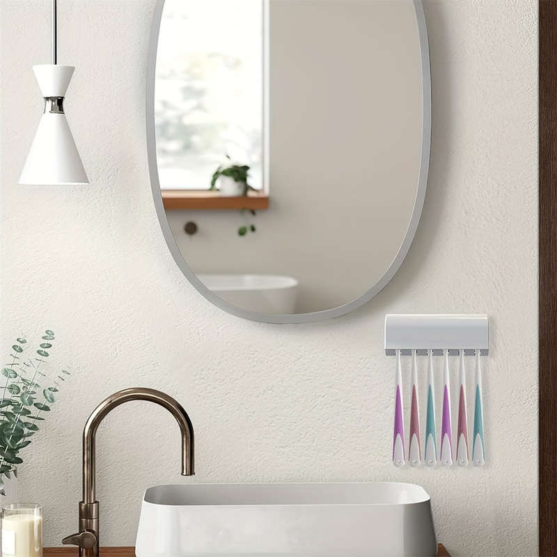 Wall-Mounted Toothbrush Holder with Cove