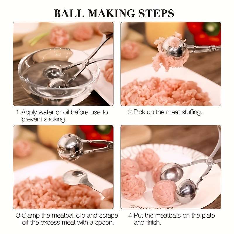 1pc Stainless Steel Meat Ballers