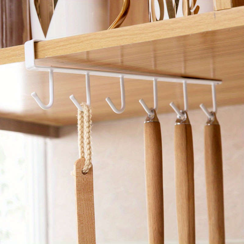 pace-Saving Kitchen Organizer with 6 Detachable Hooks